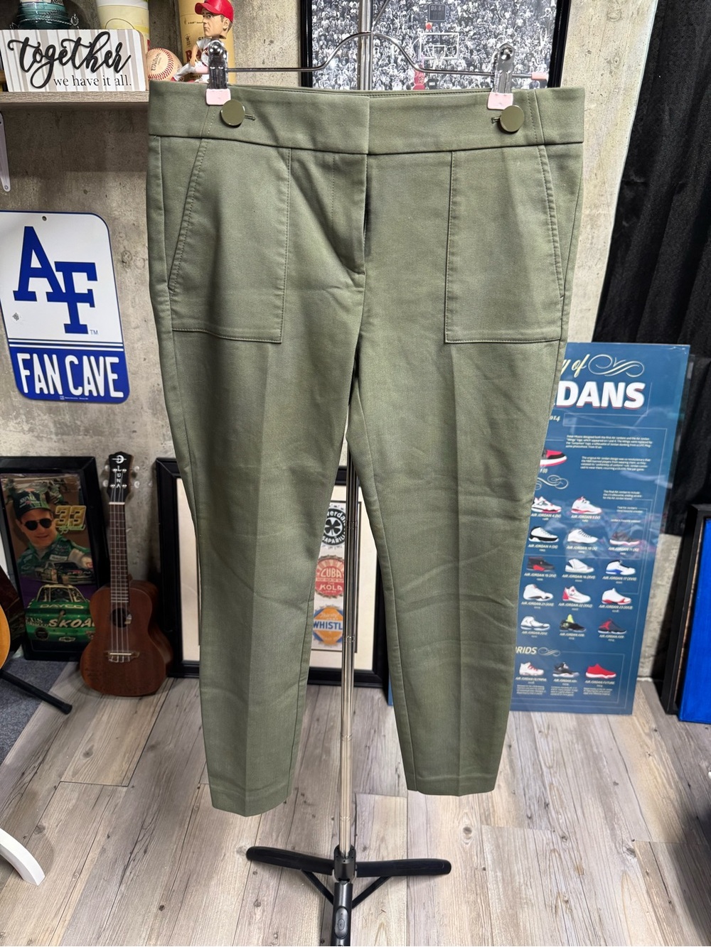 LOFT Olive Green Men's Chinos with Front Patch Pockets